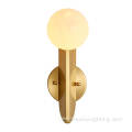 Antique Brass Modern Glass Wall Lamp For Hotel